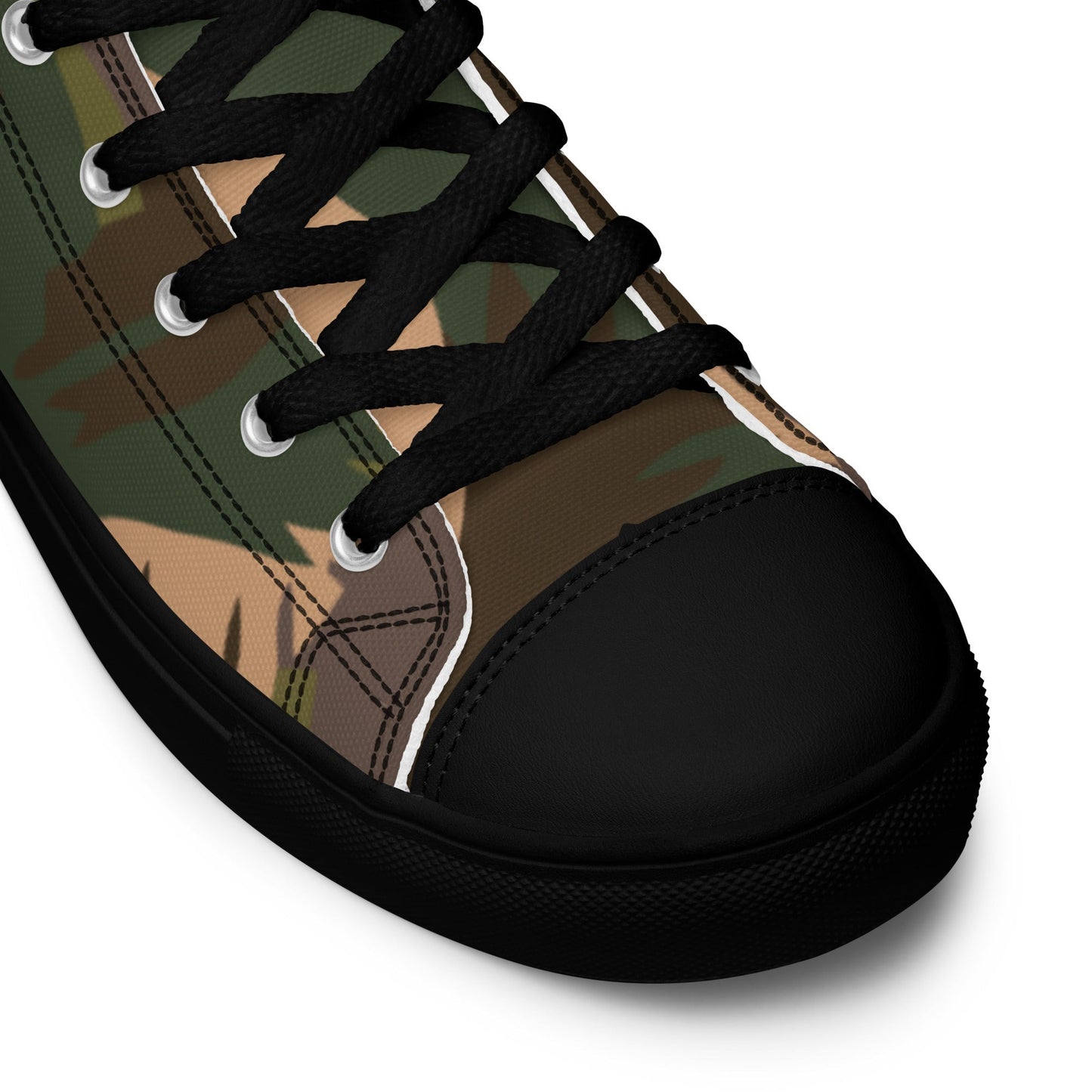 Indian DPM Palm Frond CAMO Mens high top canvas shoes - High Top Canvas Shoes