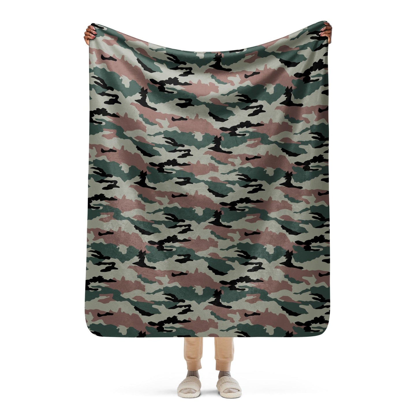 Indian DPM Peace Keeping CAMO Sherpa blanket - 50″×60″ - Blankets