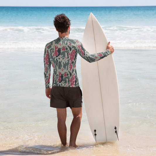 Iranian Island CAMO Mens Long-Sleeve Rash Guard