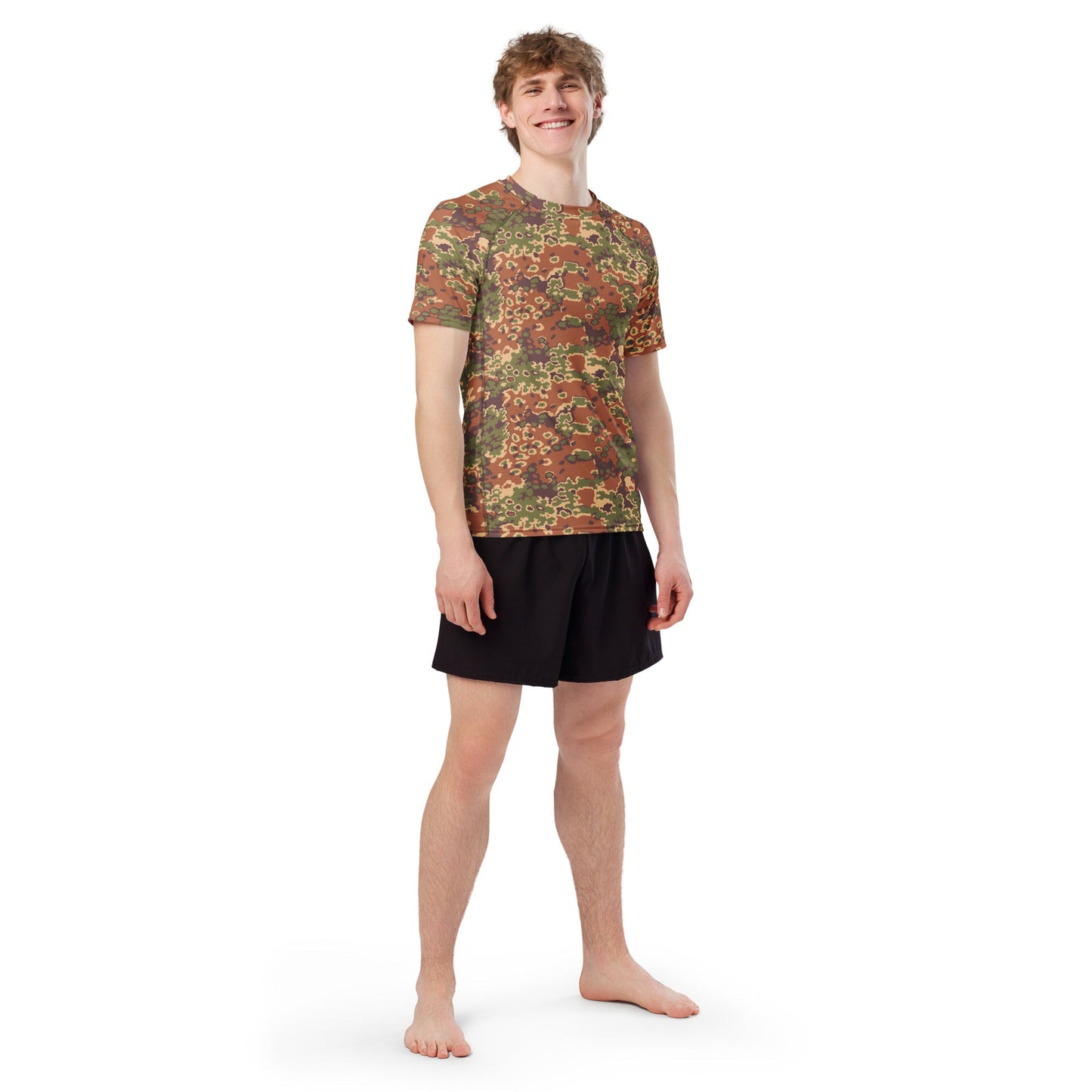 Iraqi Oak Leaf Eichenlaubmuster Arid CAMO Mens Short-Sleeve Rash Guard - Short-sleeve Guards