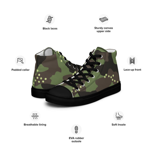 Israeli IDF Mitznefet CAMO Mens high top canvas shoes - High Top Canvas Shoes