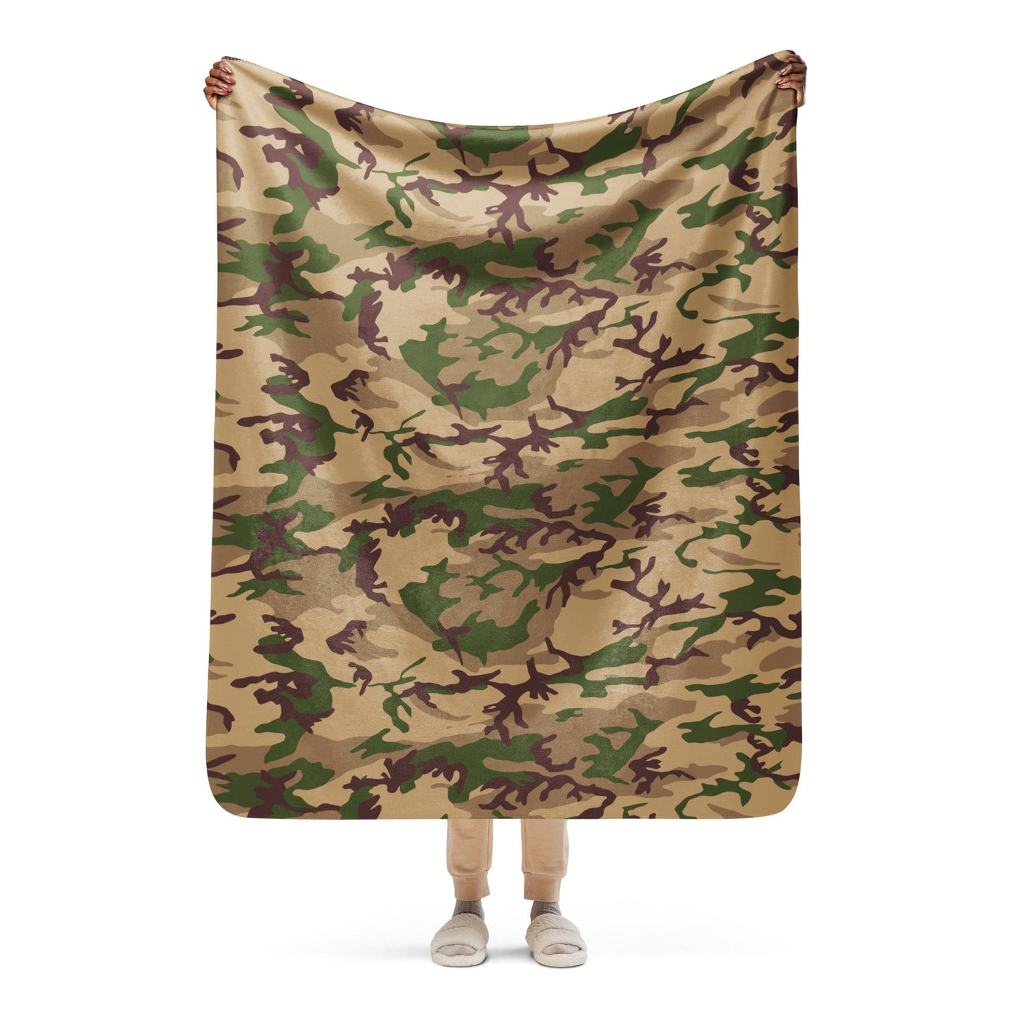 Italian Mimetico Deserto CAMO Sherpa blanket - 50″×60″ - Blankets