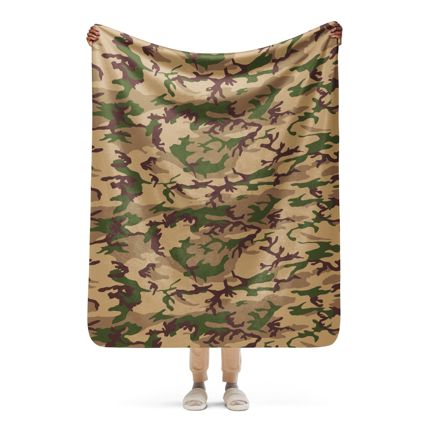 Italian Mimetico Deserto CAMO Sherpa blanket - 50″×60″ - Blanket