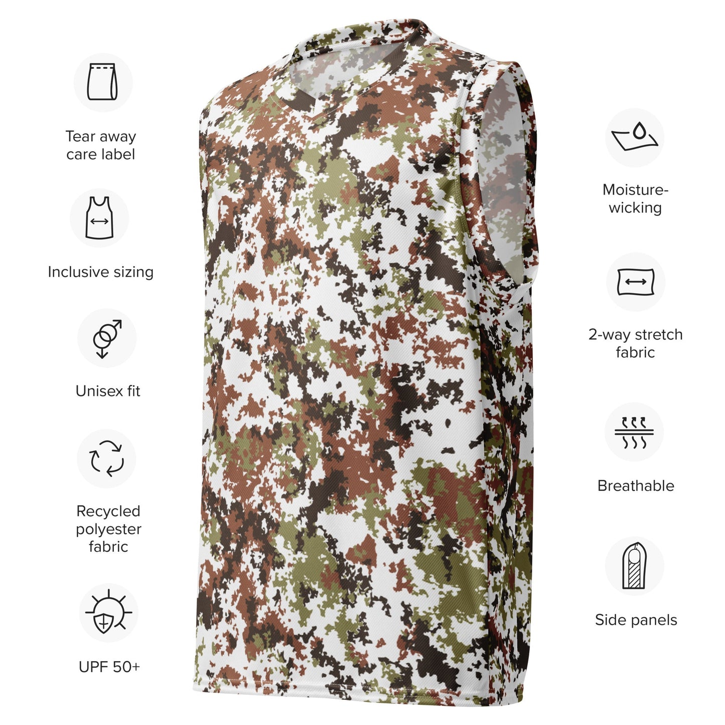 Italian Mimetico Vegetata Alpine CAMO unisex basketball jersey Basketball Jerseys