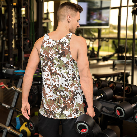Italian Mimetico Vegetata Alpine CAMO Unisex Tank Top Tops