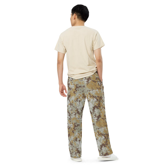 Italian Mimetico Vegetata Desert CAMO unisex wide-leg pants - Wide-leg Pants
