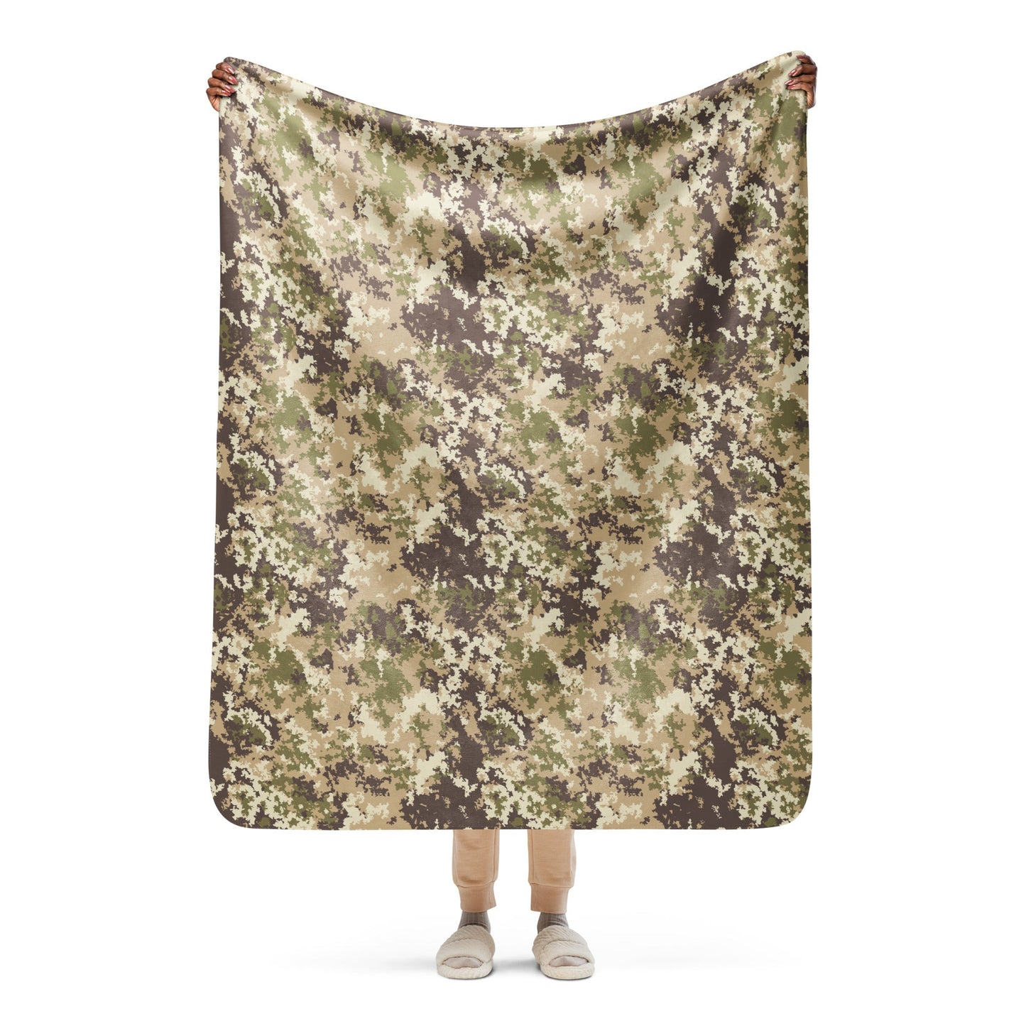 Italian Mimetico Vegetata Multiland CAMO Sherpa blanket - 50″×60″ - Blankets