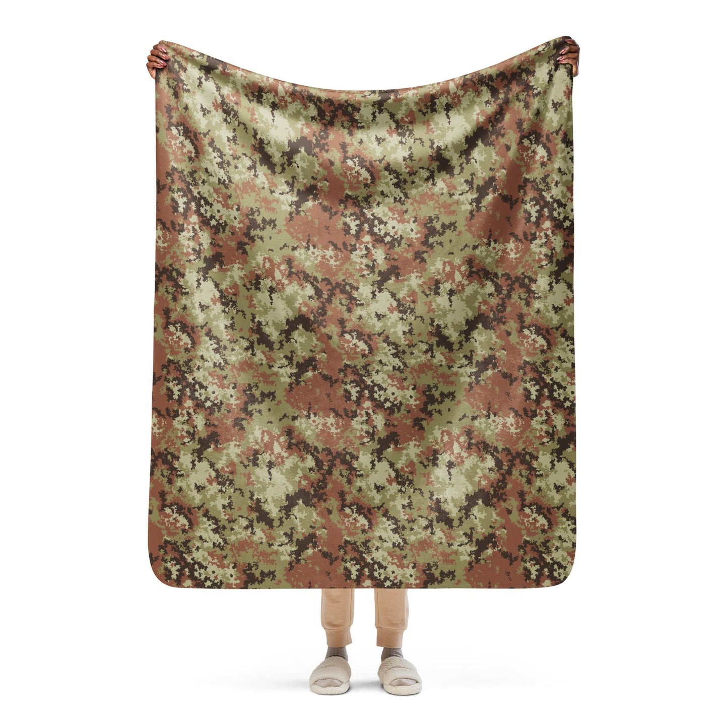Italian Mimetico Vegetata CAMO Sherpa blanket - 50″×60″ - Blankets