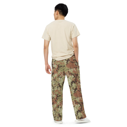 Italian Mimetico Vegetata CAMO unisex wide leg pants Wide Pants