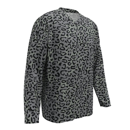 Leopard Spot Grey CAMO hockey fan jersey - Hockey Jerseys