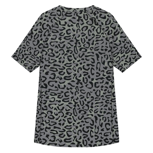 Leopard Spot Grey CAMO Mens Short-Sleeve Rash Guard - Short-sleeve Guards