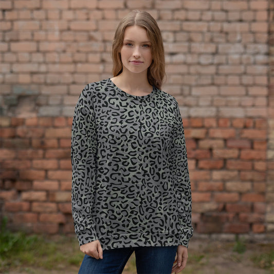 Leopard Spot Grey CAMO Unisex Sweatshirt - Sweatshirts