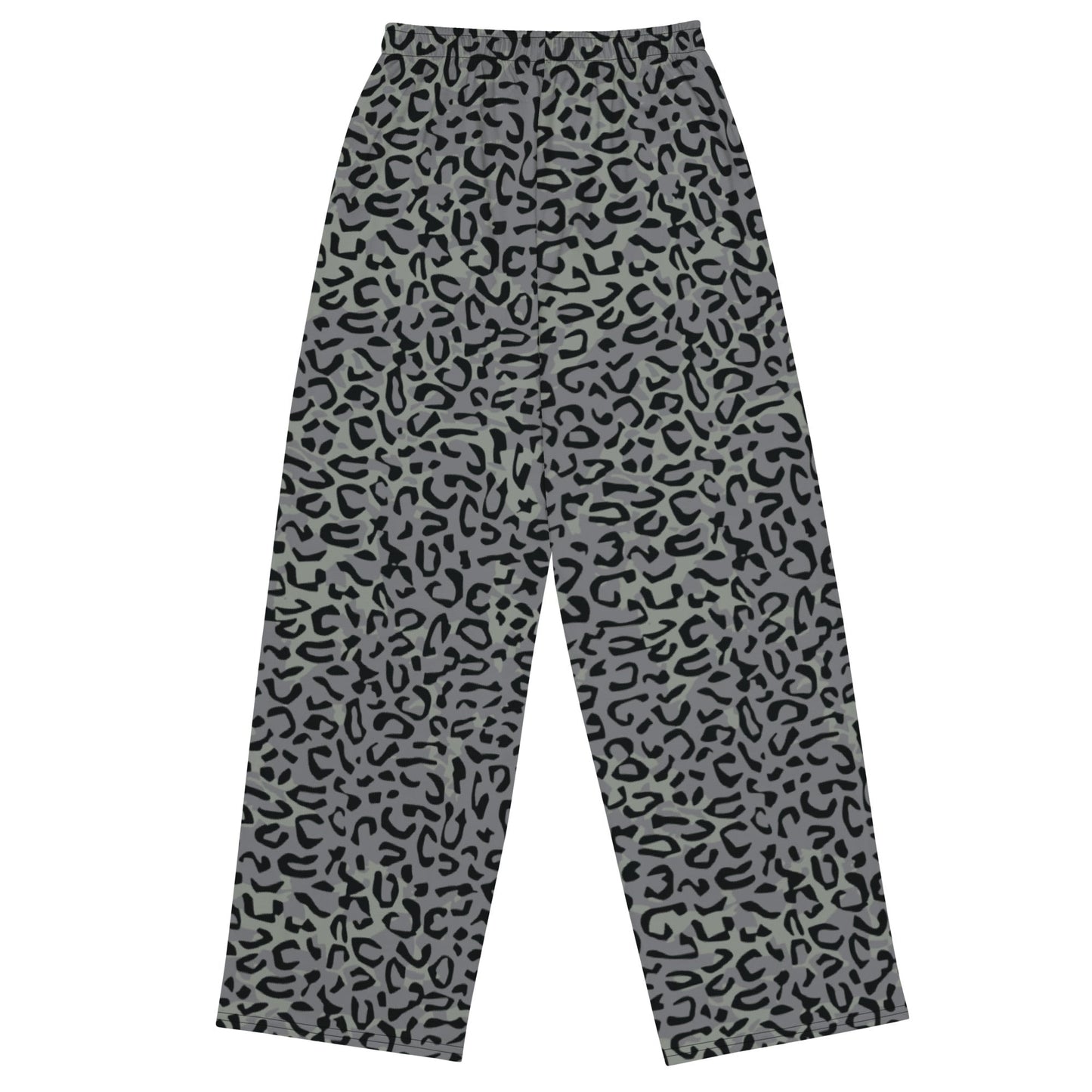 Leopard Spot Grey CAMO unisex wide-leg pants - Wide-leg Pants