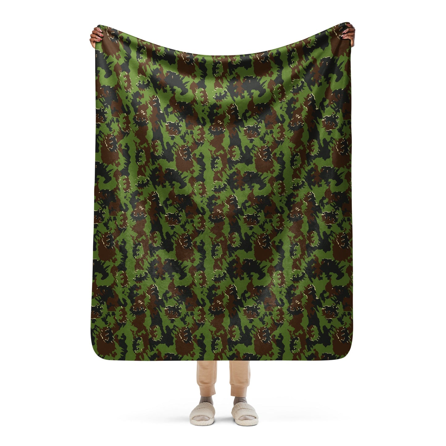 Lithuanian Misko CAMO Sherpa blanket - 50″×60″ - Blanket