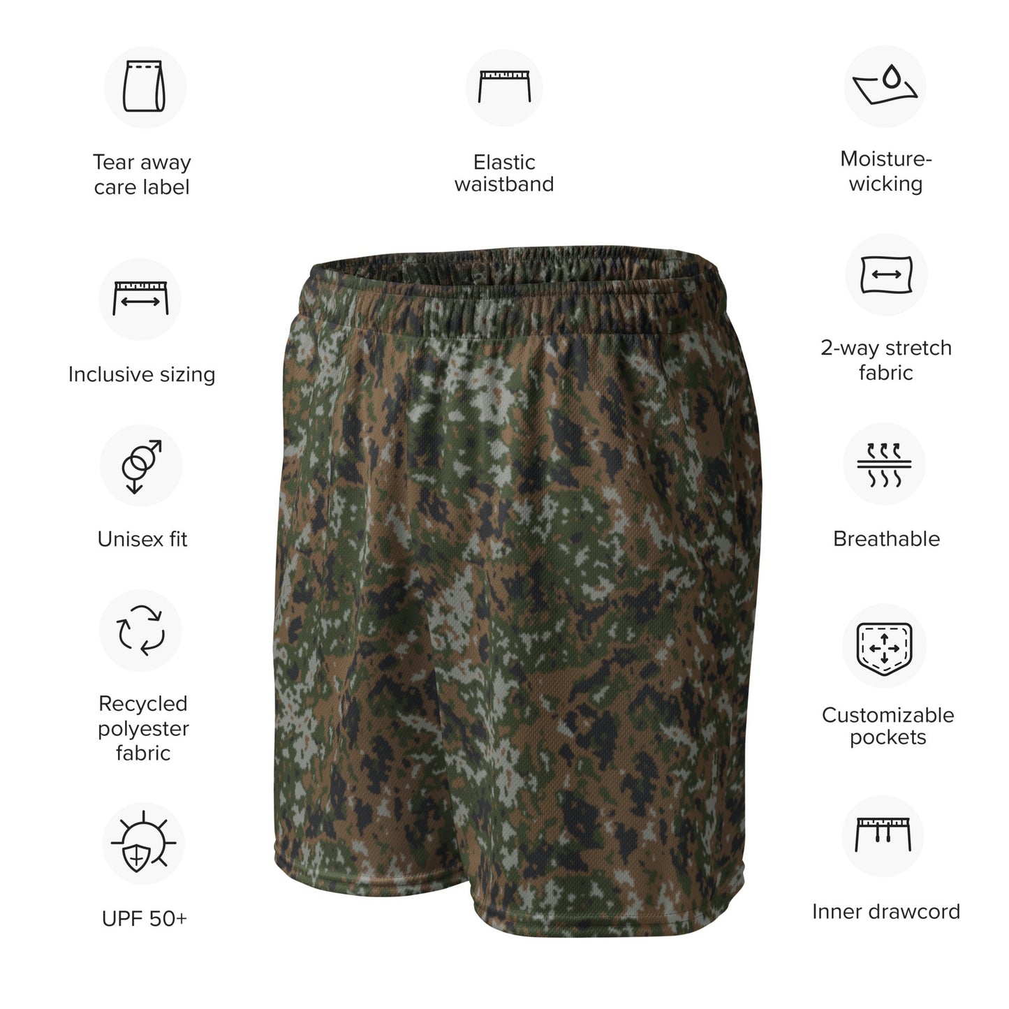 Luxembourg Waldtarndruck CAMO Unisex mesh shorts - Mesh Shorts