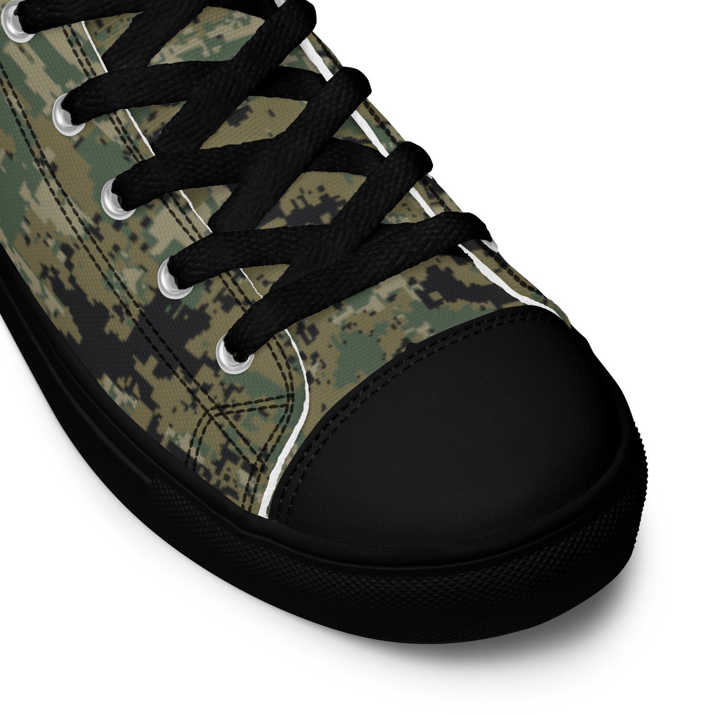 Mexican Army Digital Woodland CAMO Mens high top canvas shoes - High Top Canvas Shoes
