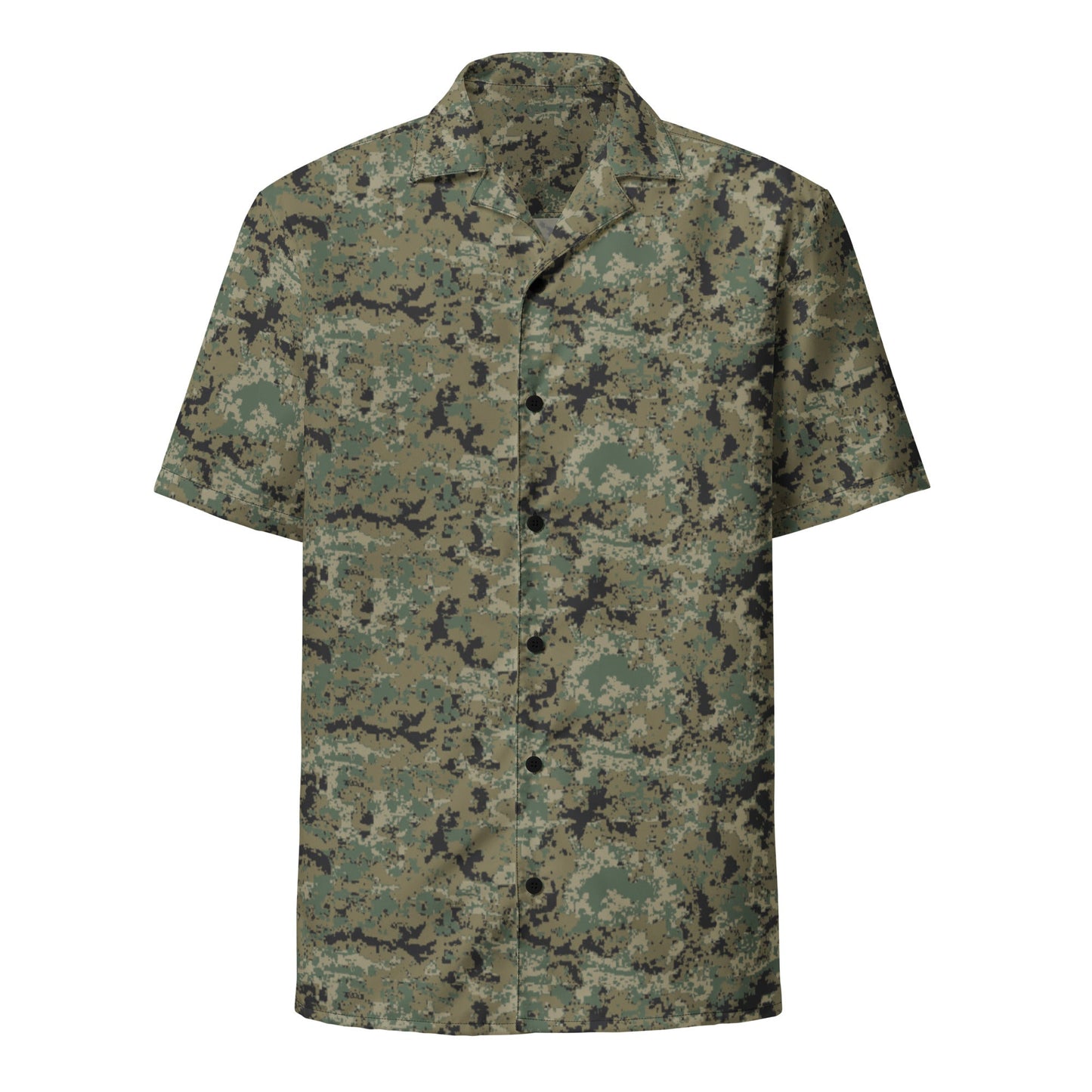 Mexican Army Digital Woodland CAMO Unisex button shirt - Button Shirts