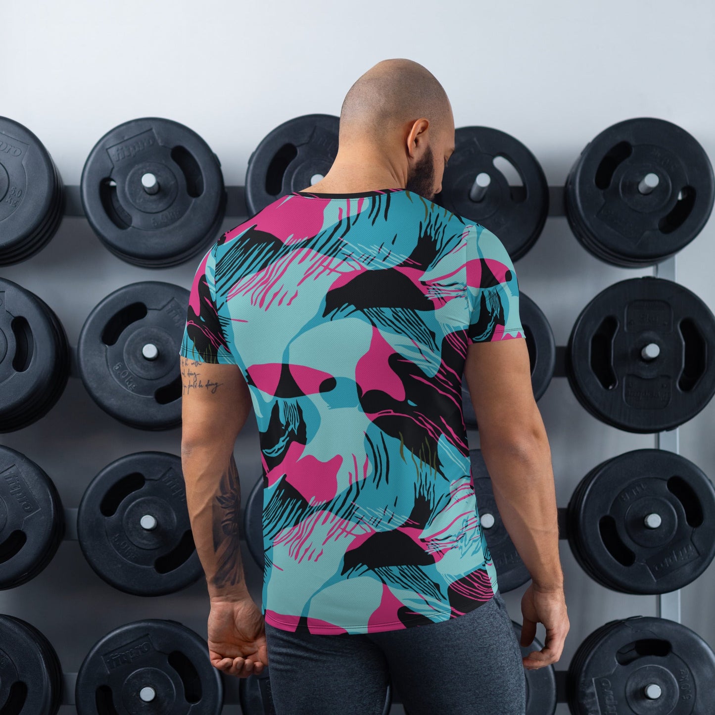 Miami Brushstroke CAMO Mens Athletic T-shirt - T-Shirts