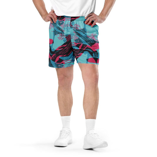 Miami Brushstroke CAMO Unisex mesh shorts - 2XS - Unisex Mesh Shorts