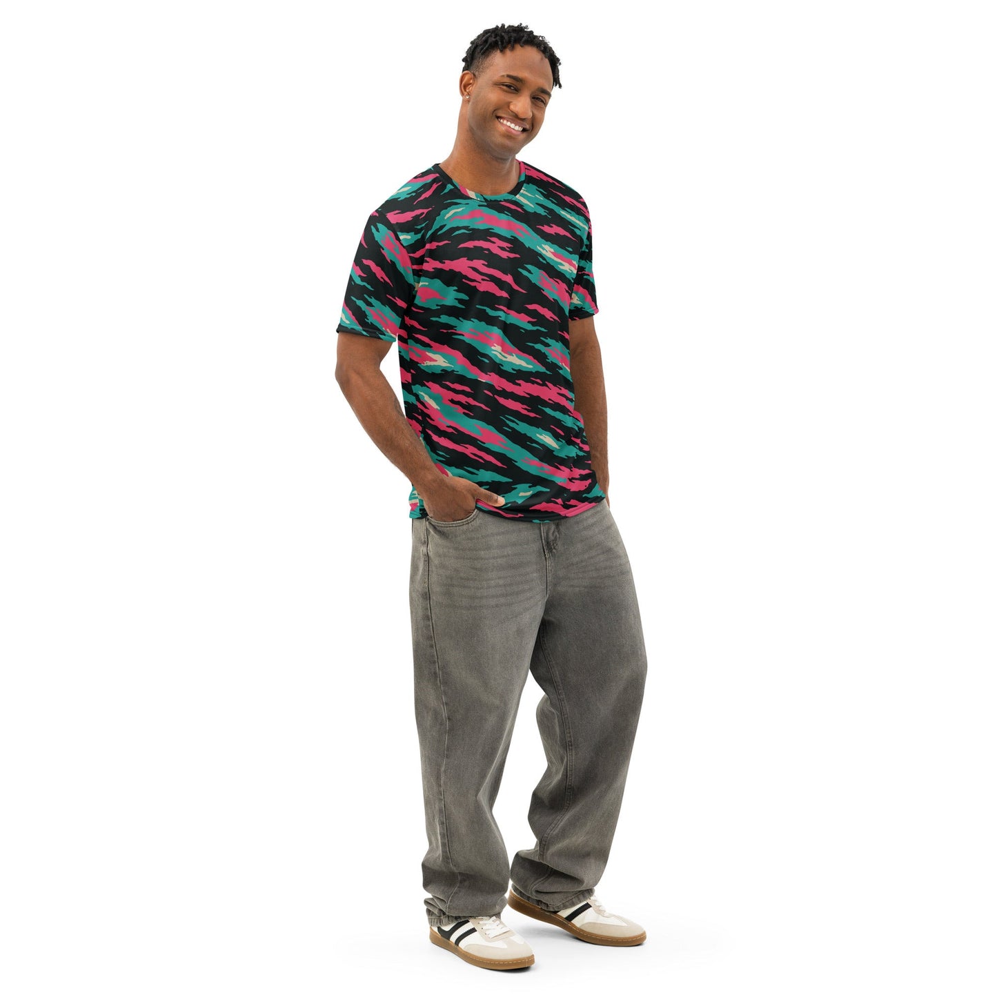 Miami Lizard CAMO Mens cotton crew neck t-shirt - Cotton T-Shirts