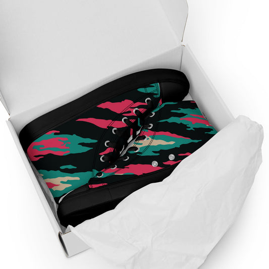 Miami Lizard CAMO Mens high top canvas shoes - High Top Canvas Shoes