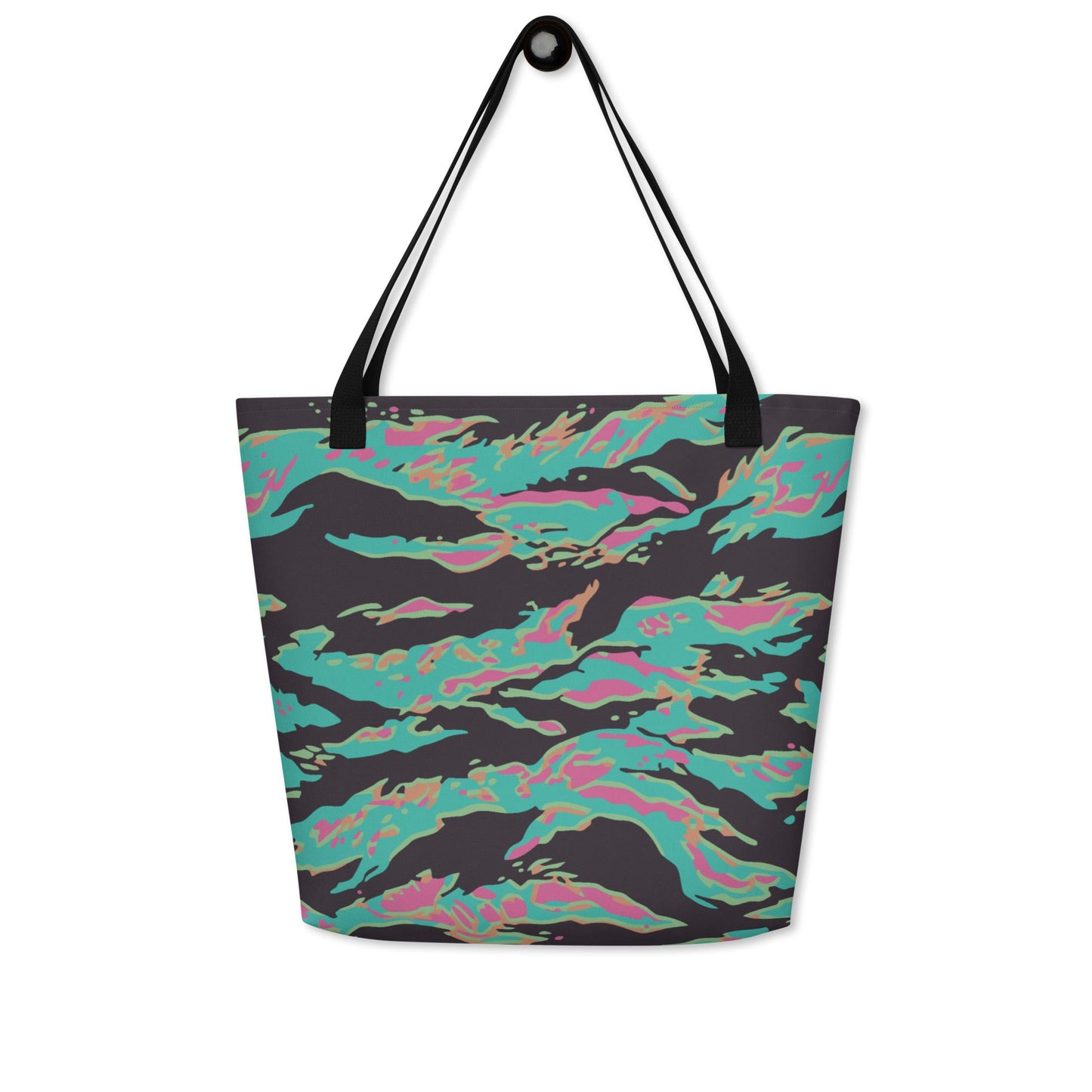 Miami Tiger Stripe CAMO Large Tote Bag
