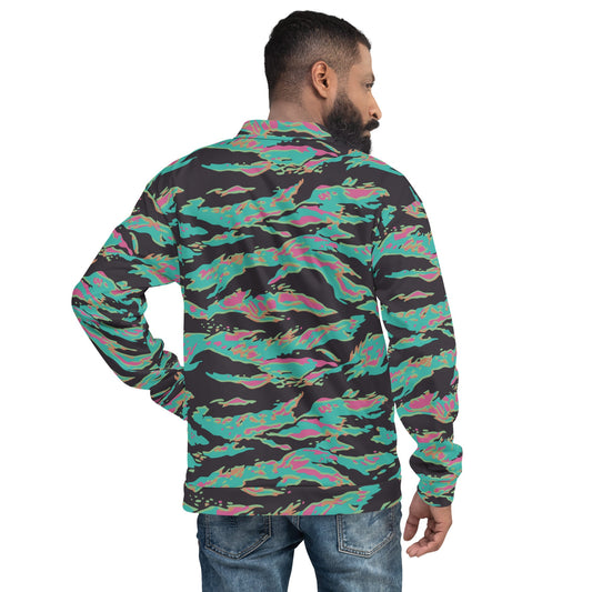 Miami Tiger Stripe CAMO Unisex Bomber Jacket - Jackets