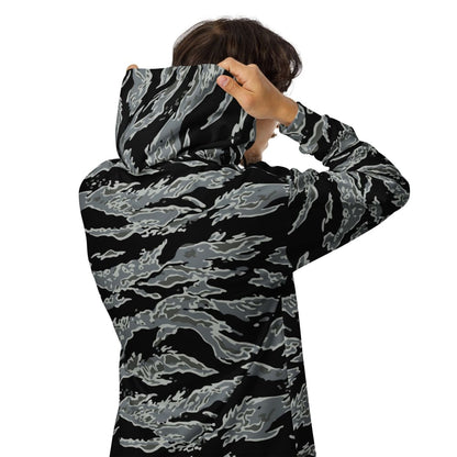Miami Tiger Stripe Urban Grey CAMO Unisex zip hoodie
