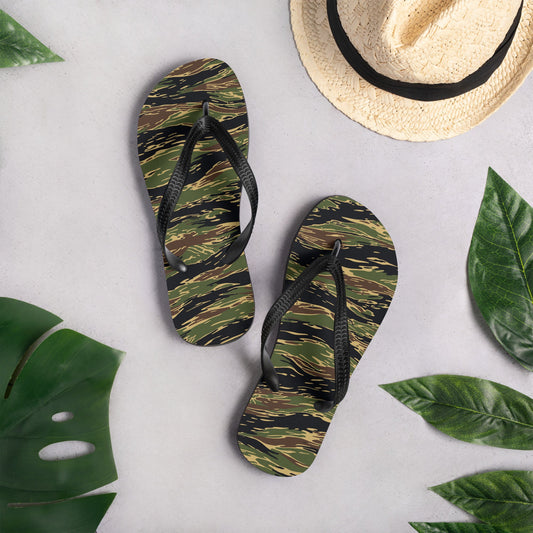 Midnight Fang Tiger Stripe CAMO Flip-Flops