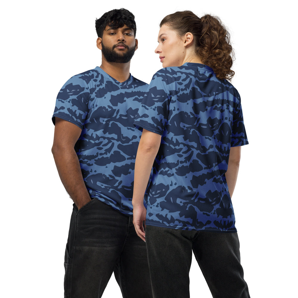 Blue fashion camouflage jersey