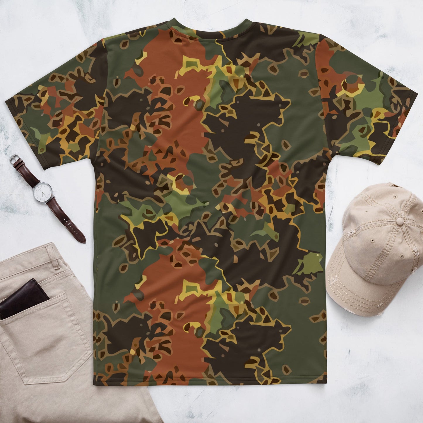 Modern Warfare Fractal Flecktarn Autumn CAMO Mens t-shirt - T-Shirts