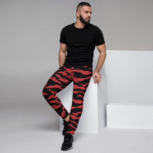 Modern Warfare Tiger Stripe Red and Black CAMO Mens Joggers