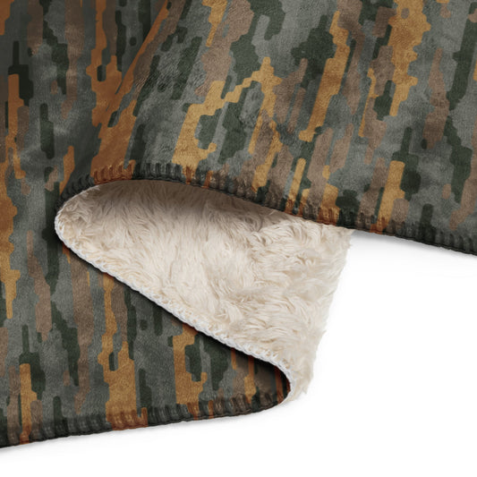 Modern Warfare Urban Vertical Rusty Bark CAMO Sherpa Blanket