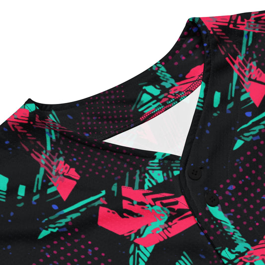 Neon Shatter CAMO Unisex Baseball Jersey