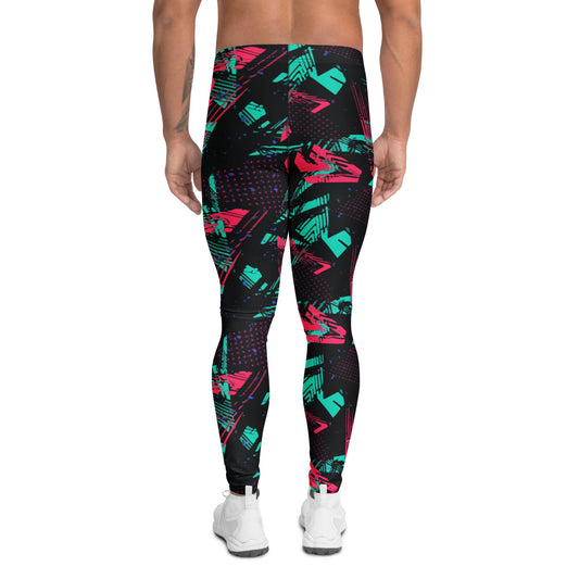 Neon Shatter CAMO Mens Leggings