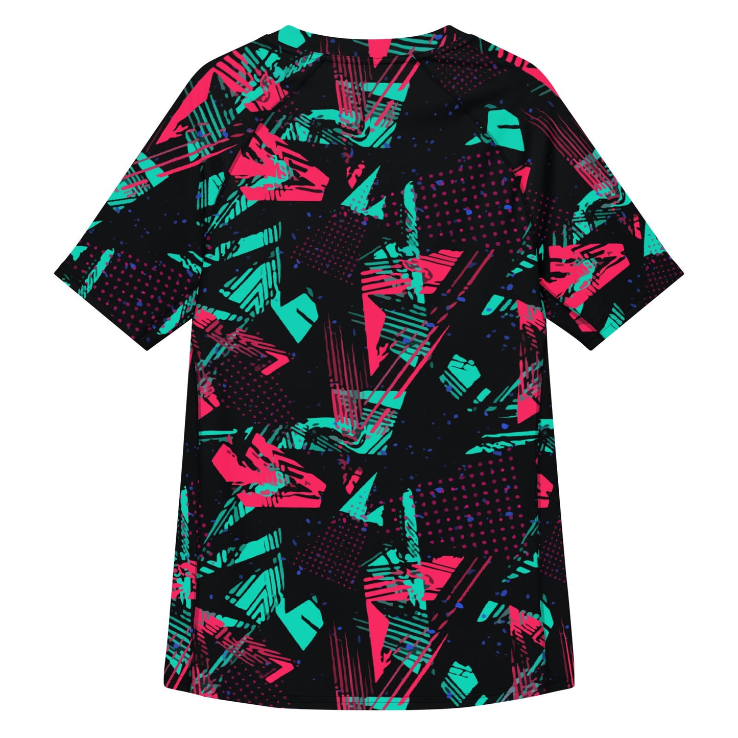 Neon Shatter CAMO Mens Short-Sleeve Rash Guard