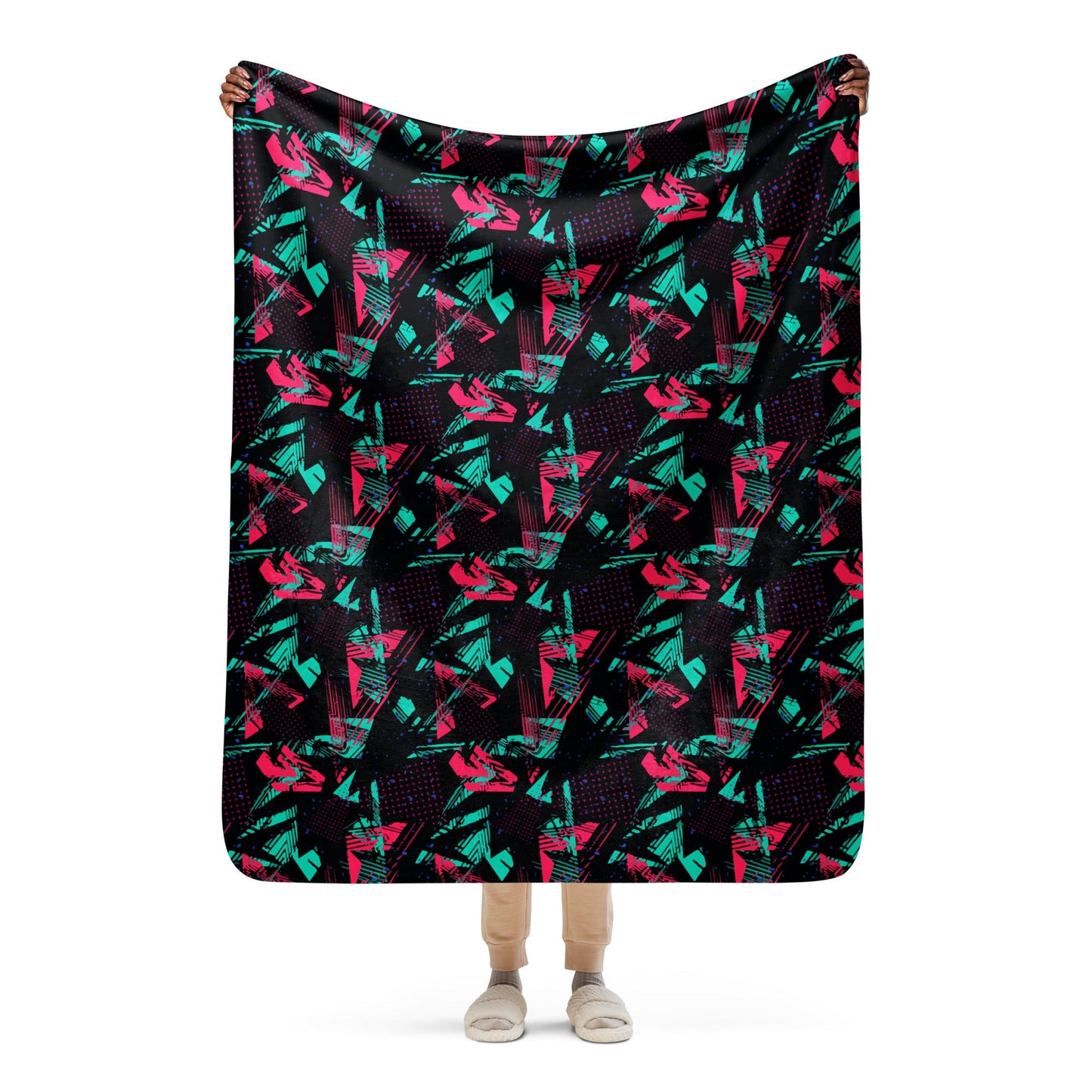Neon Shatter CAMO Sherpa Blanket - 50″×60″