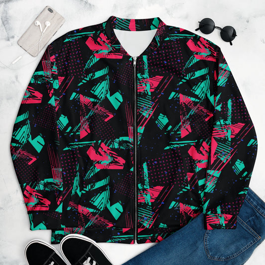 Neon Shatter CAMO Unisex Bomber Jacket