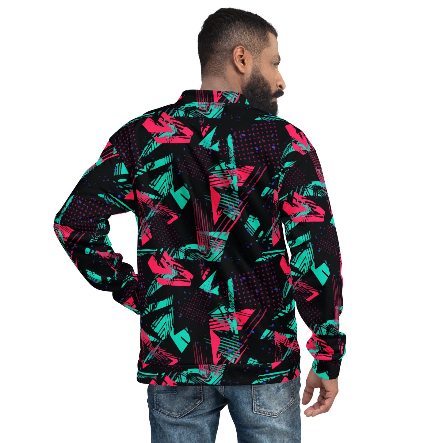 Neon Shatter CAMO Unisex Bomber Jacket