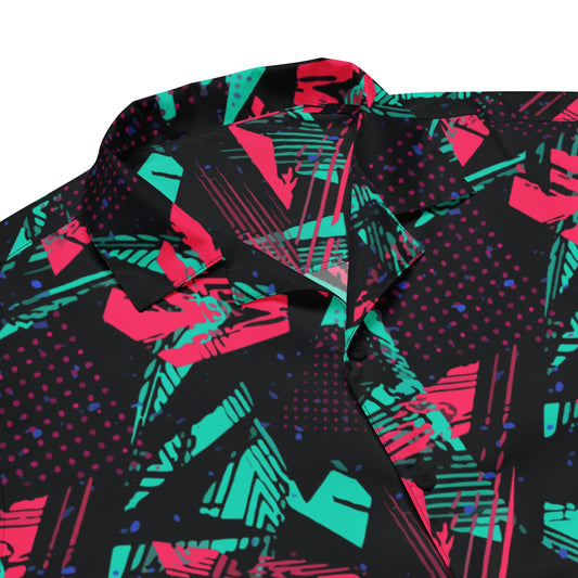Neon Shatter CAMO Unisex button shirt - Button Shirts