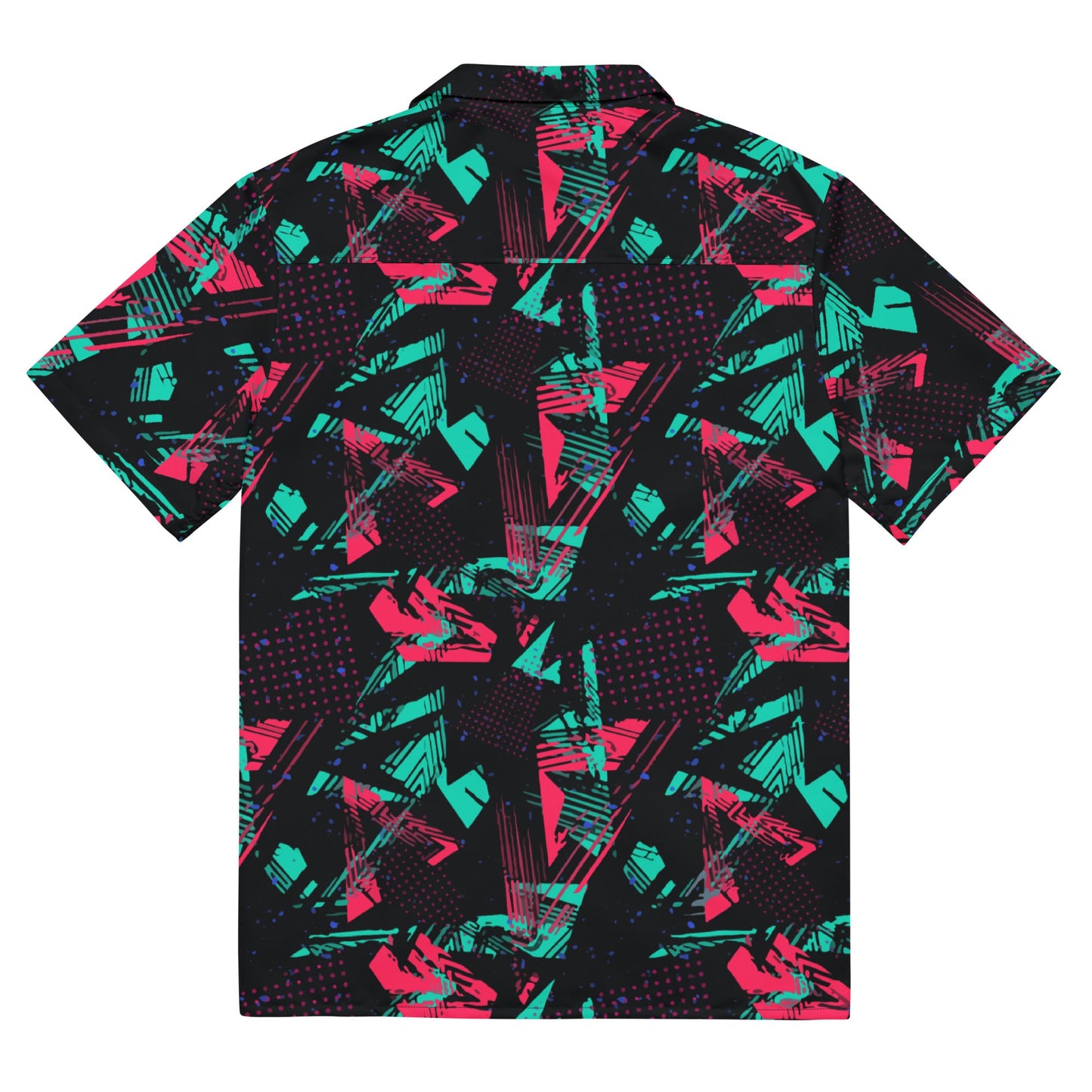Neon Shatter CAMO Unisex Short-Sleeve Button Shirt