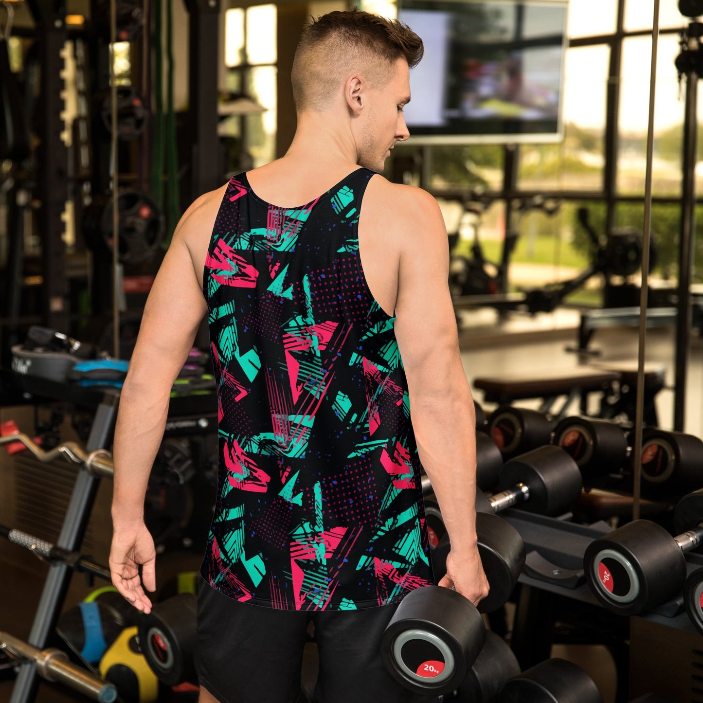 Neon Shatter CAMO Unisex Tank Top