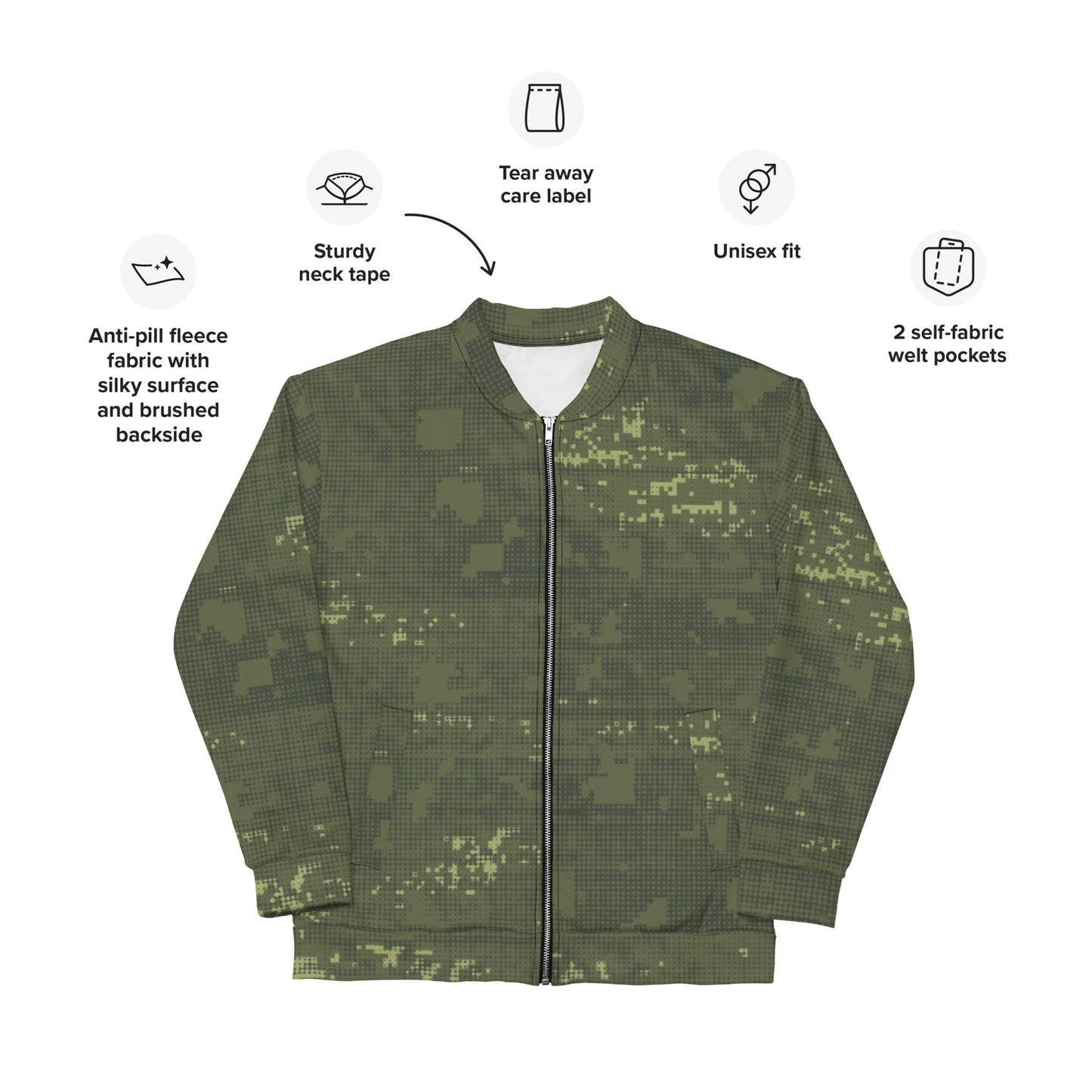 Night Desert Honeycomb CAMO Unisex Bomber Jacket - Jackets