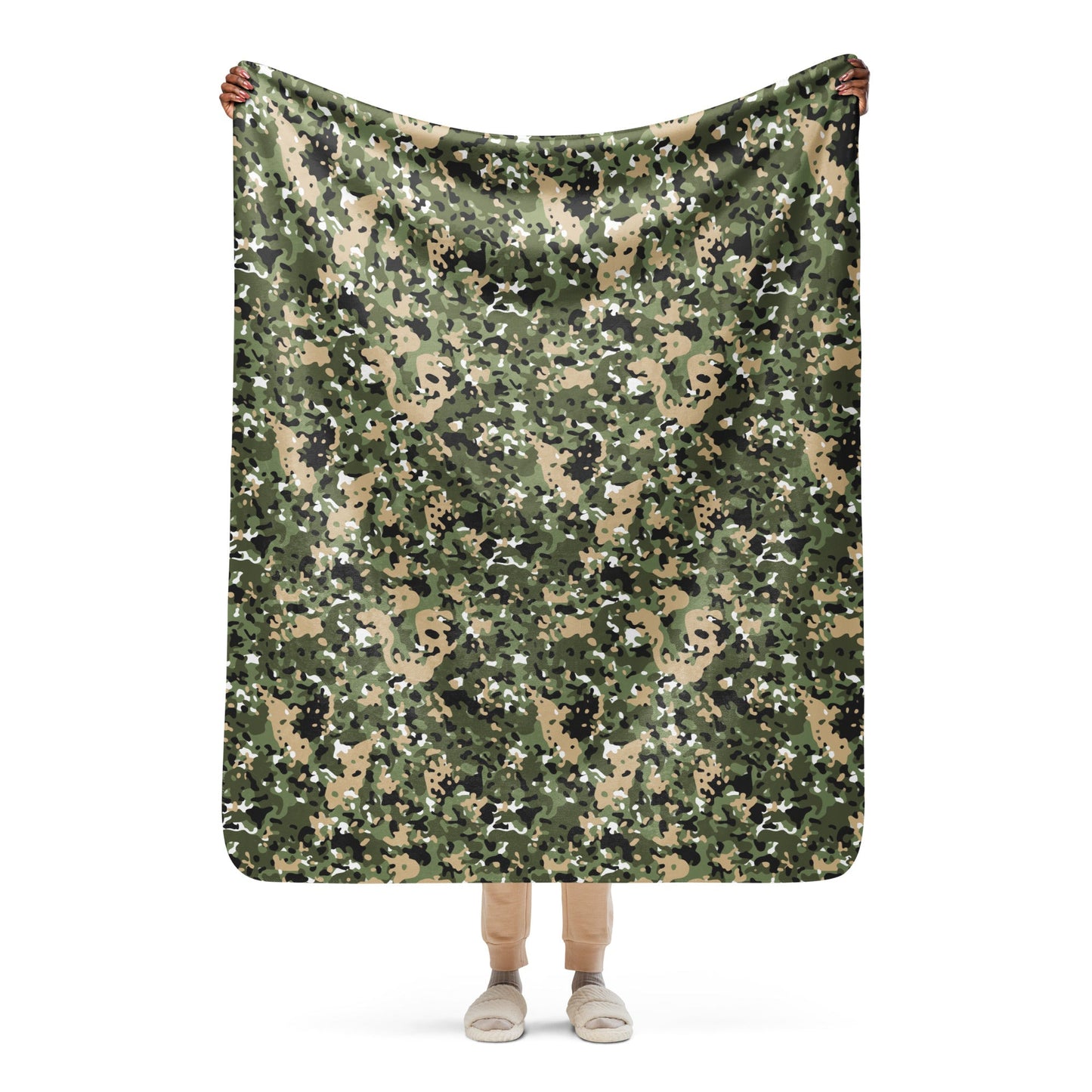 Nordic Combat Uniform CAMO Sherpa blanket - 50″×60″ - Blankets