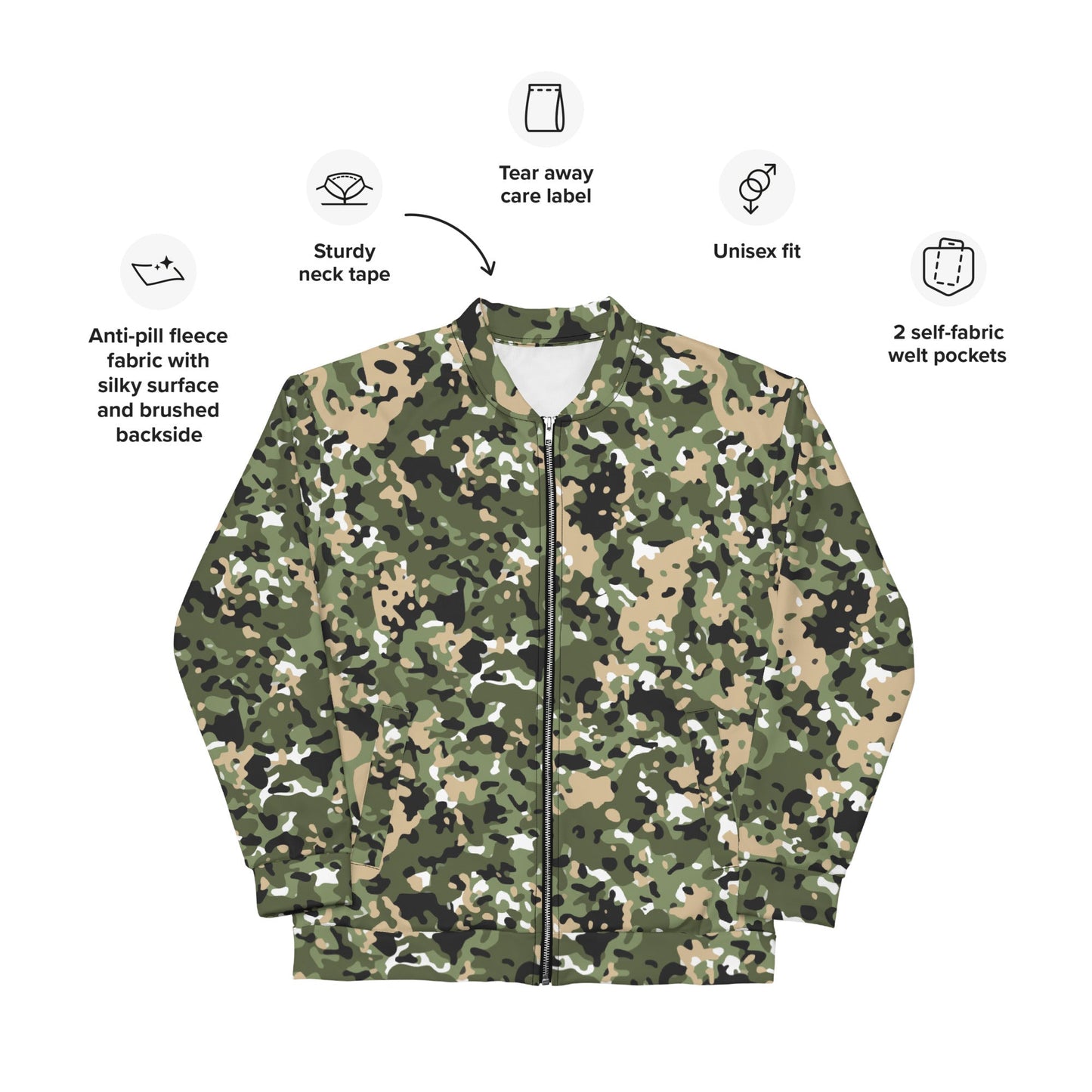 Nordic Combat Uniform CAMO Unisex Bomber Jacket - Jackets