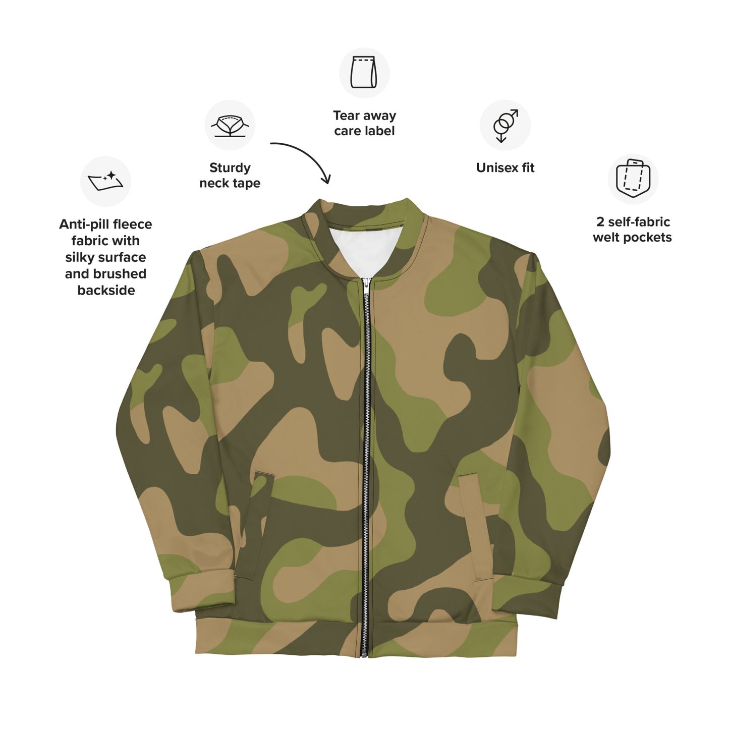 Norwegian M98 CAMO Unisex Bomber Jacket - Jackets