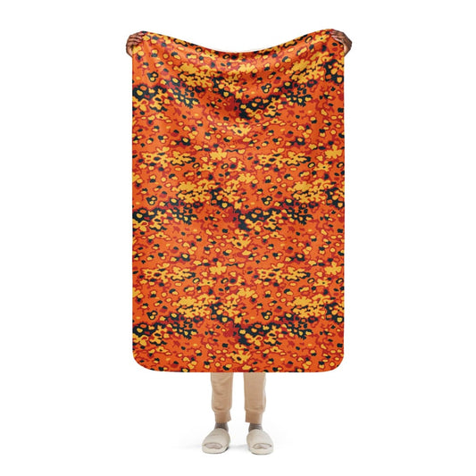 Oakleaf Glow-Oak Hunter Orange CAMO Sherpa blanket - 37″×57″