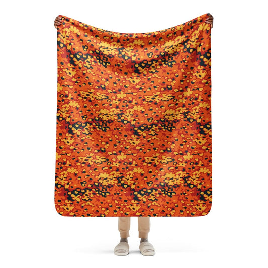 Oakleaf Glow-Oak Hunter Orange CAMO Sherpa blanket - 50″×60″