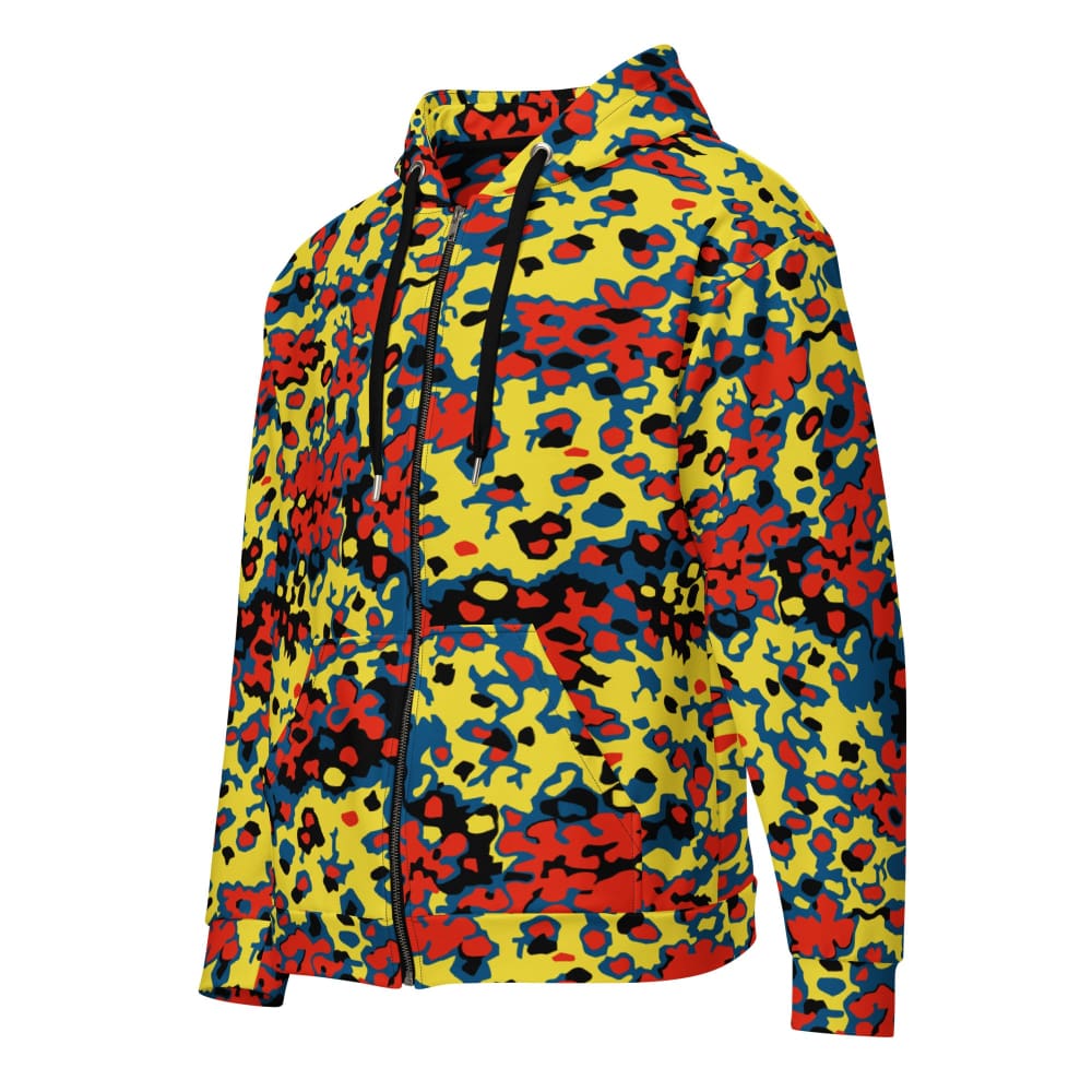 Oakleaf Glow-Oak Red CAMO Unisex zip hoodie - 2XS