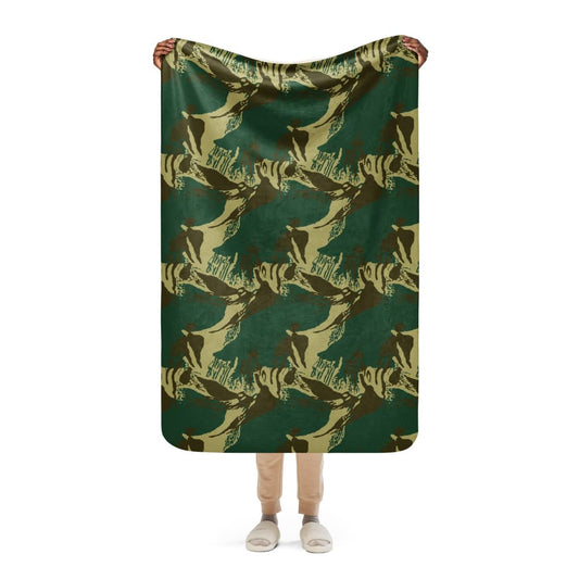 Pakistan Army Brushstroke CAMO Sherpa blanket - 37″×57″